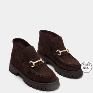 Steve Madden Leon Chocolate Suede Loafers